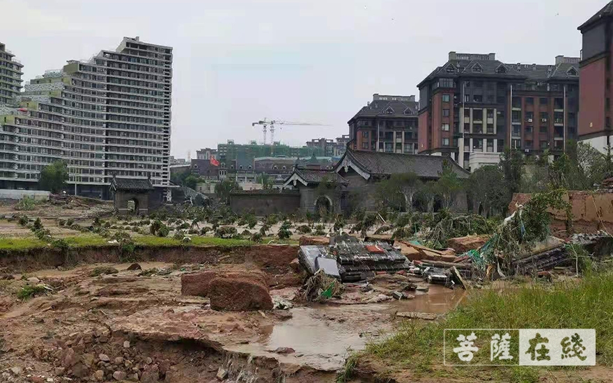 佛教-河南古刹荥阳洞林寺受灾实况，灾后修建迫在眉睫