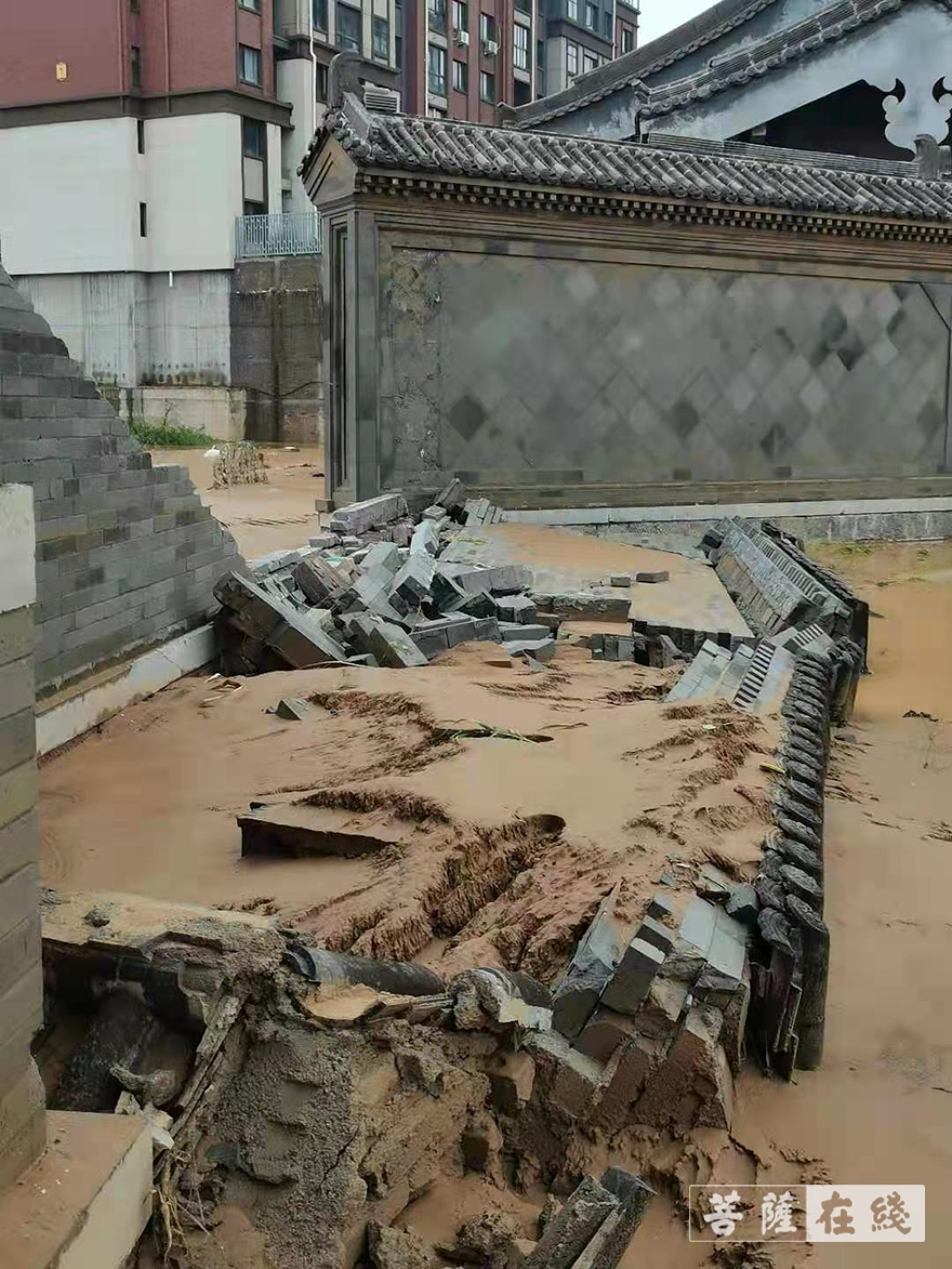 佛教-河南古刹荥阳洞林寺受灾实况，灾后修建迫在眉睫