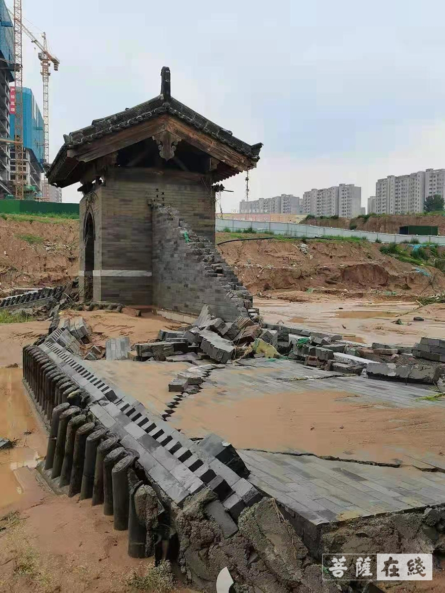 佛教-河南古刹荥阳洞林寺受灾实况，灾后修建迫在眉睫
