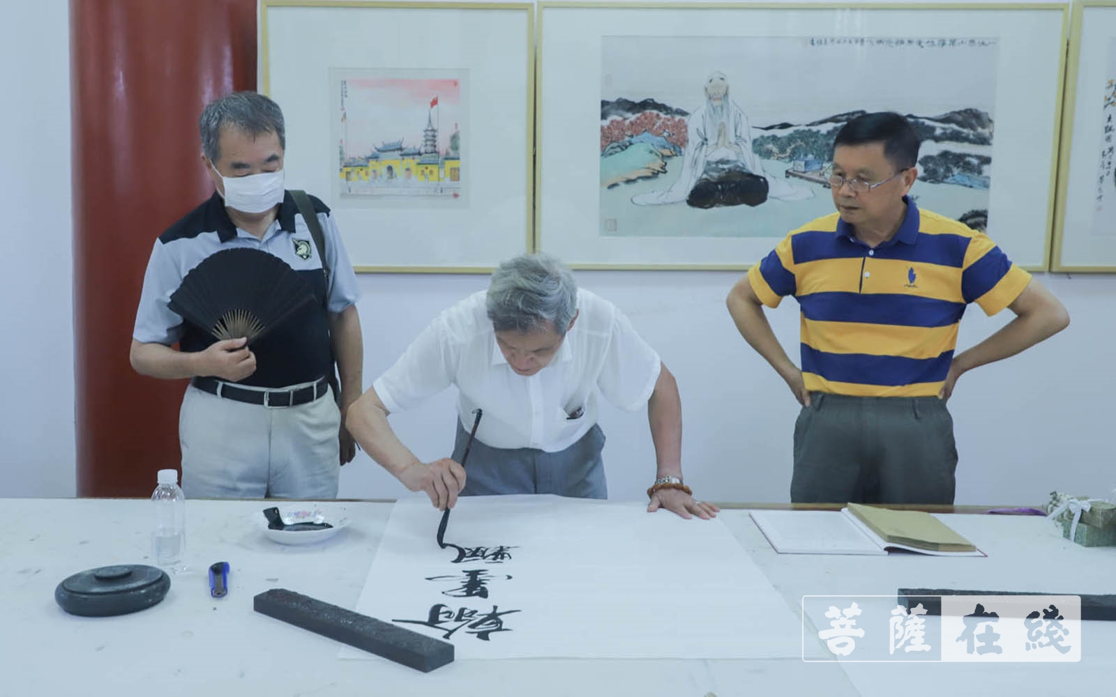 佛教-上海隆庆寺举行书画“荷”影、人文“养”心 ——庆祝建党百年文化活动