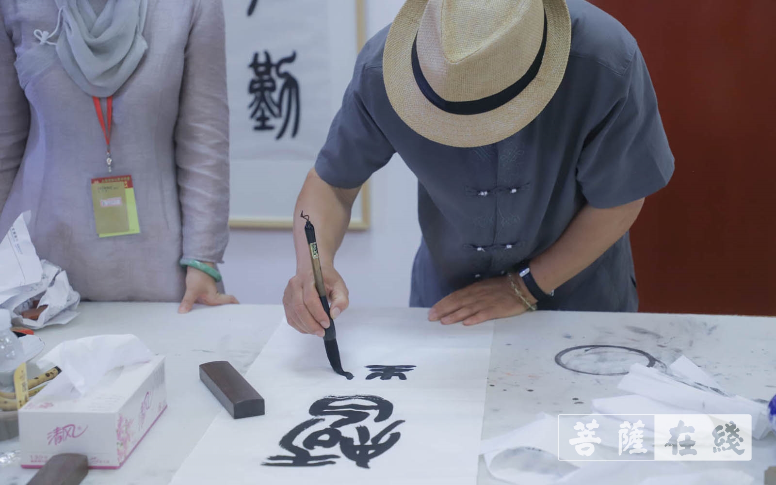 佛教-上海隆庆寺举行书画“荷”影、人文“养”心 ——庆祝建党百年文化活动