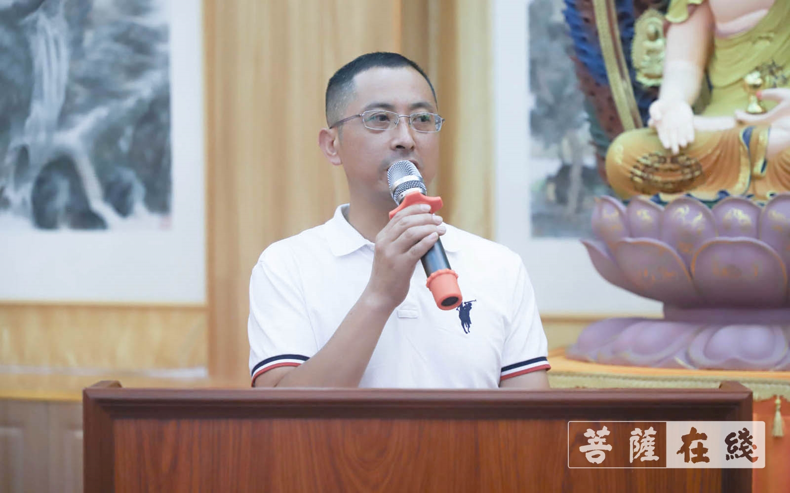 佛教-上海隆庆寺举行书画“荷”影、人文“养”心 ——庆祝建党百年文化活动