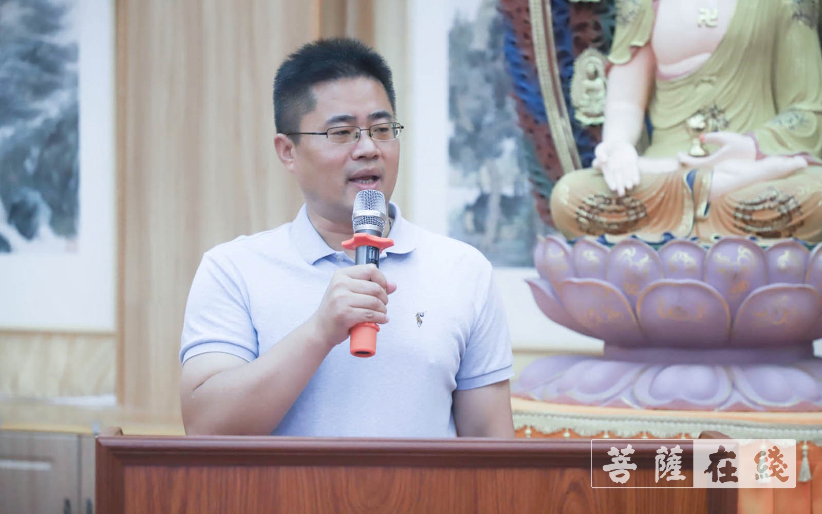 佛教-上海隆庆寺举行书画“荷”影、人文“养”心 ——庆祝建党百年文化活动
