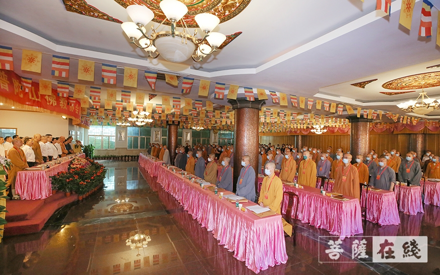 佛教-普陀山佛教协会召开第七次代表会议 道慈大和尚连任会长