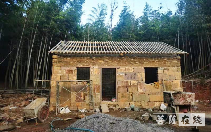 宁波-宁波伏龙寺举行弘一大师闭关房复建竣工仪式