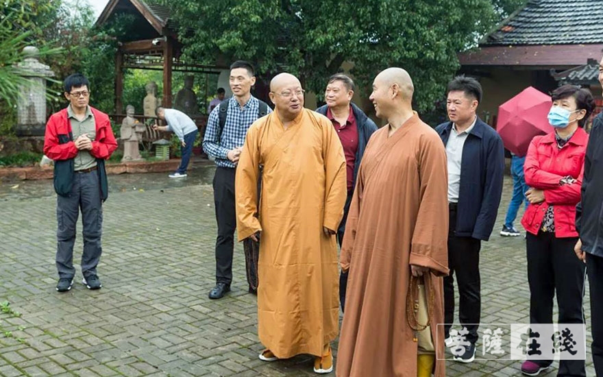 大宝-广东省政协考察团调研合肥大宝佛寺