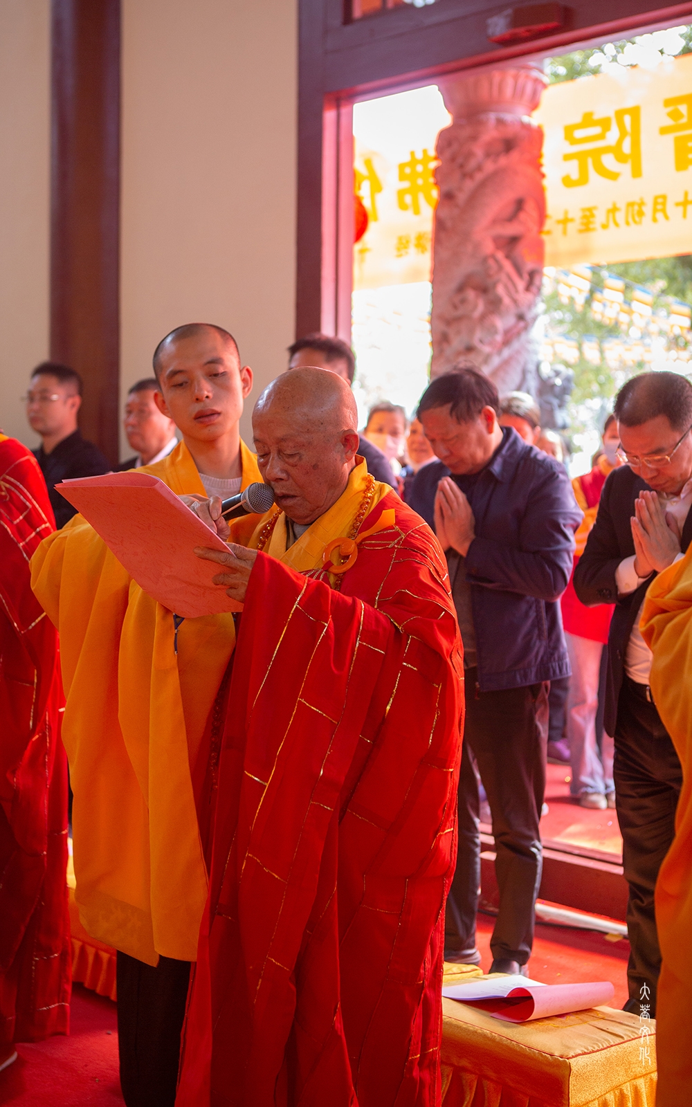 正法长老宣说开光法语(图片来源:大菩文化 摄影:妙清)