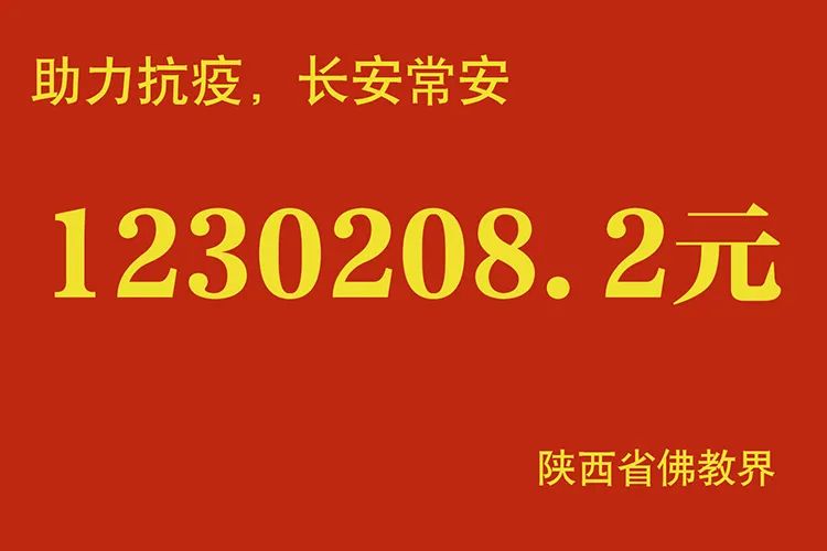 陕西省佛教协会捐款123余万元 助力疫情防控阻击战