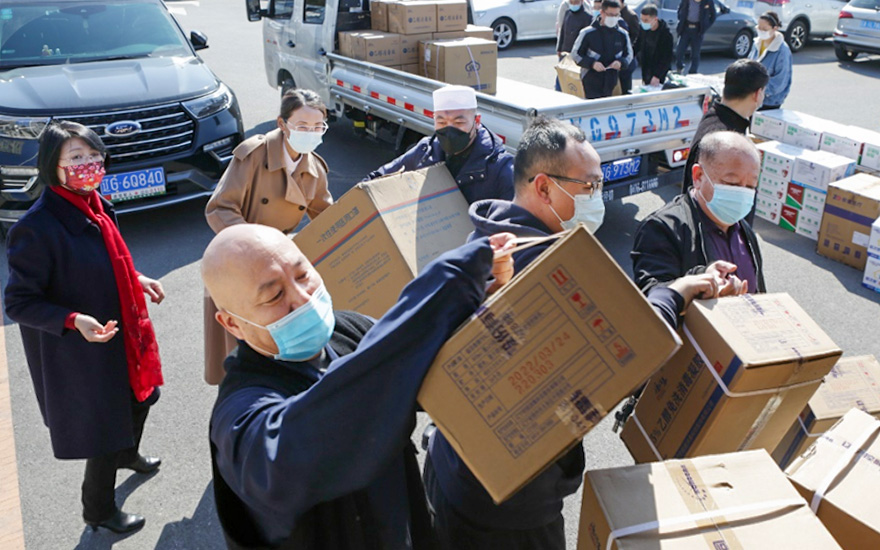疫情-​锦州市宗教界向市疫情防控重点地区捐赠防疫物资