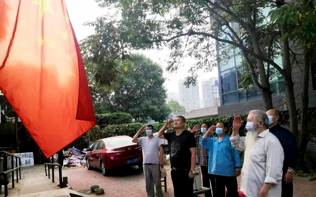 升旗仪式-天津市佛教界举行升国旗仪式庆祝中华人民共和国73周年华诞