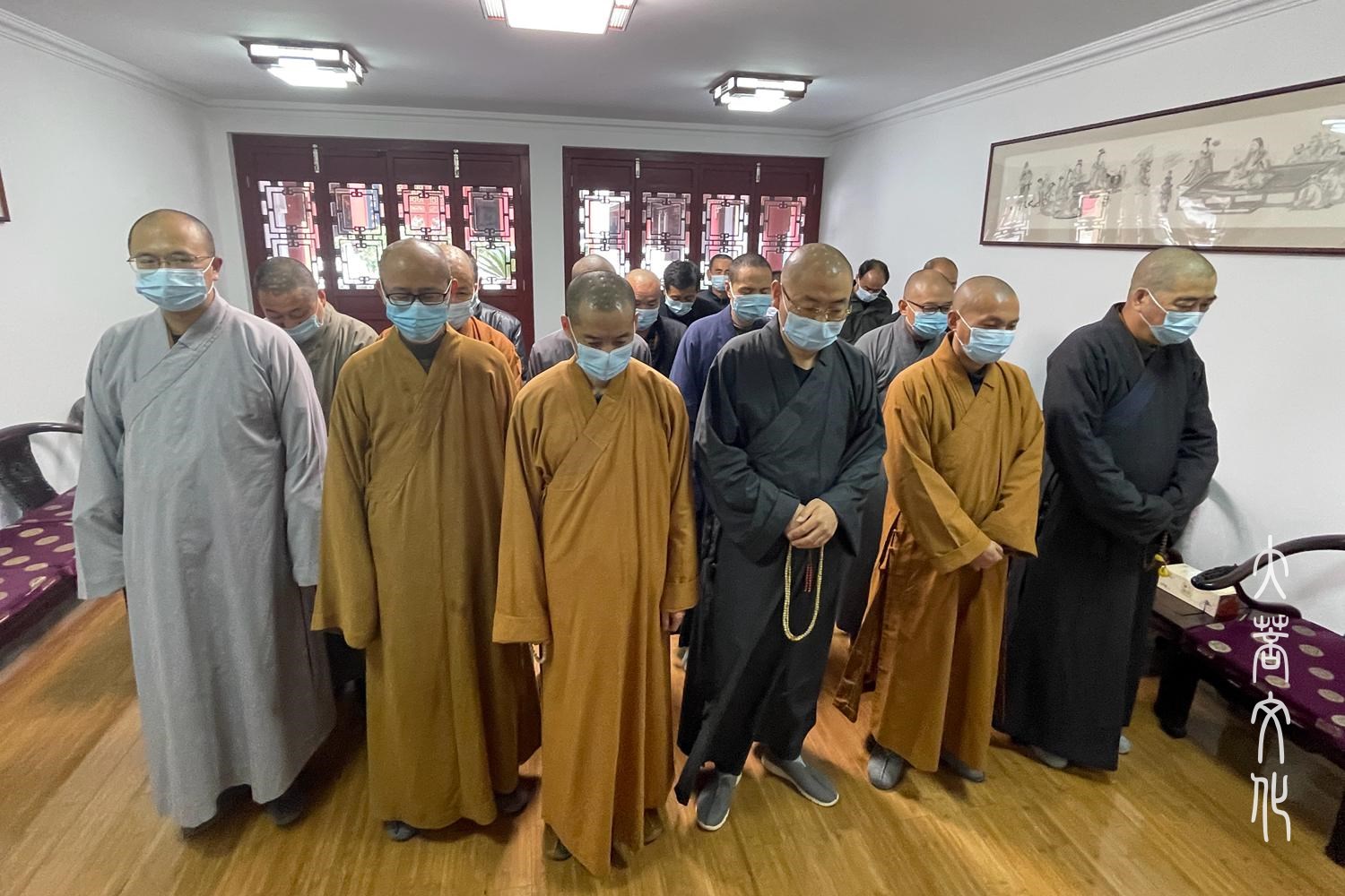 普陀山-沉痛哀悼、深切缅怀——普陀山佛教协会组织收看江泽民同志追悼大会现场直播