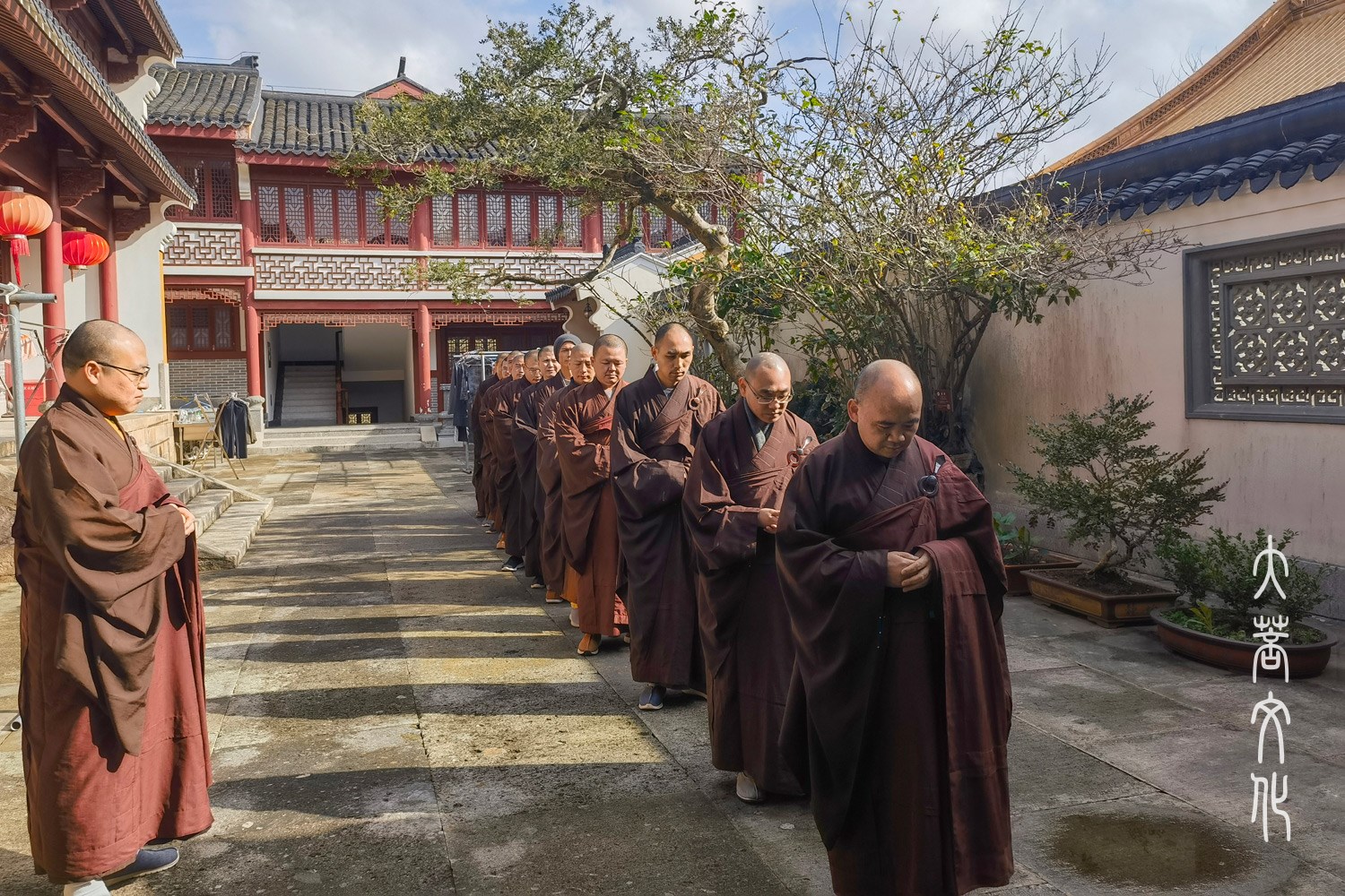 普陀山-沉痛哀悼、深切缅怀——普陀山佛教协会组织收看江泽民同志追悼大会现场直播