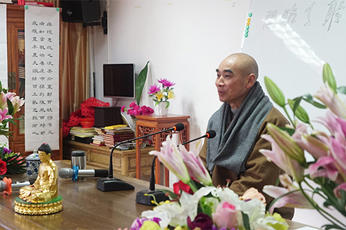 宁波天童禅寺书法班开课 诚信大和尚开示