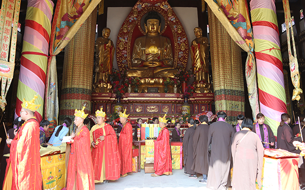 浙江嘉兴真实禅寺水陆圆满送圣 无尽功德普皆回向