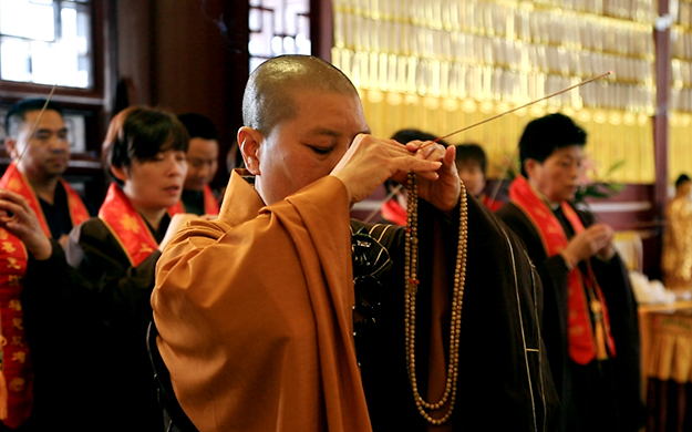 上海龙音寺举行己亥年清明祈福法会