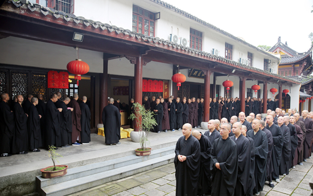 雪窦山资圣禅寺三坛大戒法会第二日：挂号投单 新戒初见 净坛