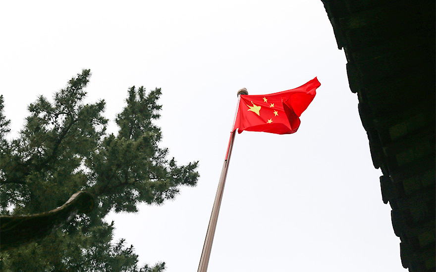 常熟兴福禅寺恢复开放首日举行升国旗仪式