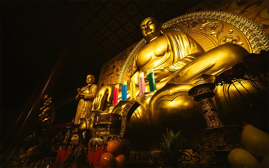 清净坛场会稽山龙华寺冬季水陆法会熏坛洒净