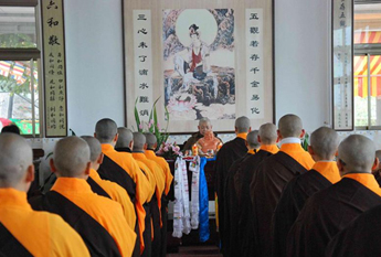 广东省梅州千佛塔寺举行辞旧迎新普茶联欢会