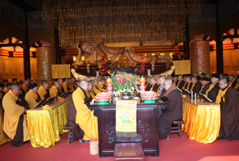 昆山千灯延福禅寺举行七天百僧持诵法华经法会