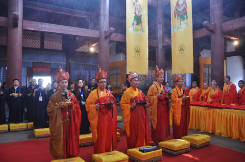 中国嵩山少林寺隆重举行水陆法会之送圣仪式