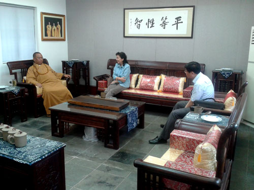 江苏省宗教局副巡视员马冬青视察南通天宁寺 文定法师接待