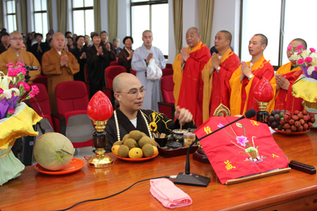 江苏南通太平禅寺举行讲经法会 圣宇法师主讲