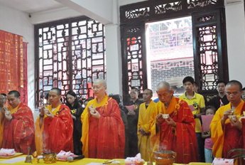 湖南仁瑞寺举行文殊菩萨圣像开光法会