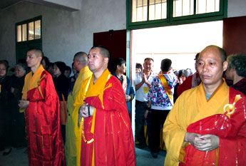 浙江临安玉泉寺举行观音圣像开光法会