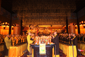 昆山延福禅寺隆重举行百僧祈祷世界和平系列法会