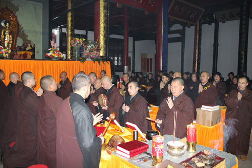 浙江宁波天童禅寺启建《妙法莲华经》共修法会