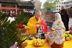 江西宜春慈化禅寺观音阁举行山门殿奠基洒净仪式