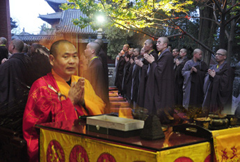 嵩山少林寺癸巳年传授三坛大戒进入第九天