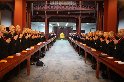 杭州灵隐寺传授护国兴圣二部僧三坛大戒法会第十二天