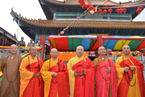 江苏宝应龙竿寺举行天王殿落成暨佛像开光庆典