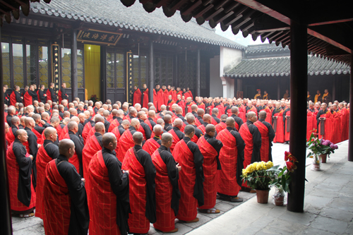 江苏宝华山隆昌寺传授三坛大戒法会第二十三天