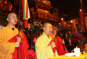 上海玉佛禅寺消除公共隐患保护性修缮工程祈福水陆法会第一天