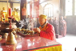 江西省吉安市青原山净居禅寺冬季禅七起七