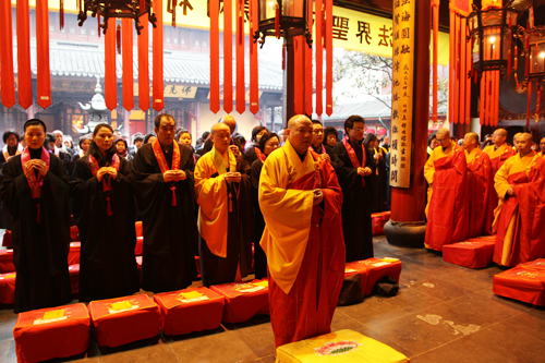 上海玉佛禅寺2013年冬至众姓水陆法会：熏坛仪式
