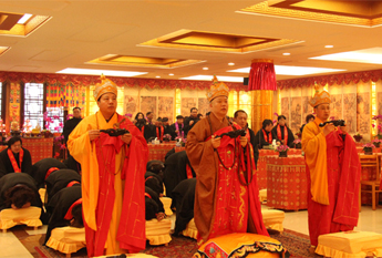 上海龙华古寺冬至祭祖众姓水陆法会圆满送圣