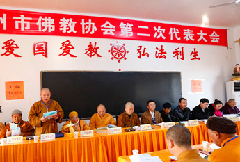 江西抚州市佛协举行第二次代表大会 纯一大和尚出席