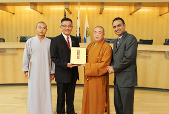 少林文化代表团一行参访美国加州圣荷西市政府