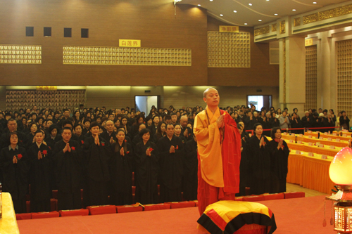 上海玉佛禅寺举行观音菩萨出家纪念祈福法会