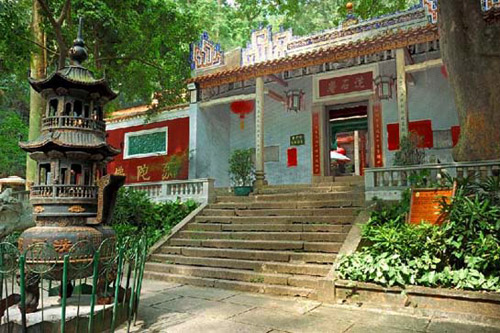 广西桂平西山洗石庵又称下寺,在桂平市西山乡