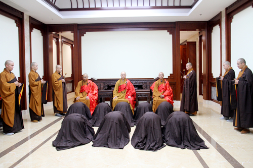 七塔禅寺传授三坛大戒法会举行三坛请戒、复演三坛正授仪式
