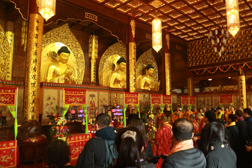 上海西林禅寺举行冬至水陆法会之圆满送圣仪式