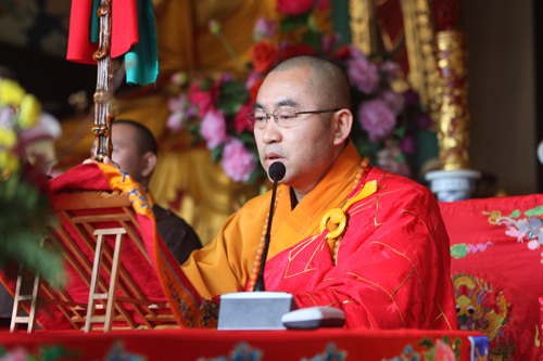 上海宁国禅寺举行冬至法会之上堂大斋仪式 平熙大和尚主法