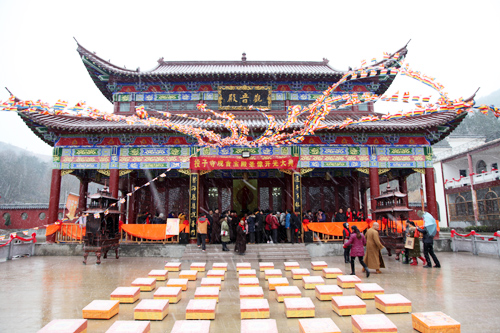 桐城飞瑞雪 投子上新妆 安徽桐城投子寺观音宝殿圣像开光大典圆满礼成