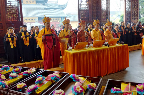 松江西林禅寺举行水陆法会圆满送圣仪式
