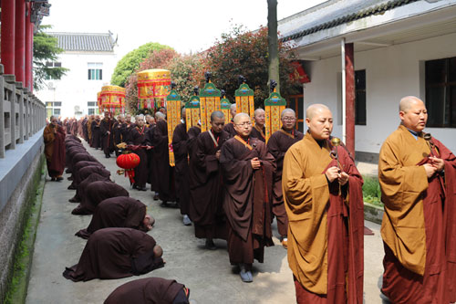 庐江庆復禅寺三坛大戒法会第十二天：初坛正授沙弥尼戒